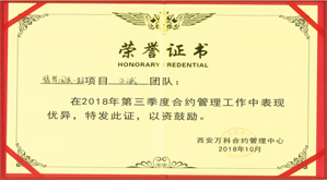 翡翠国宾一期荣誉证书